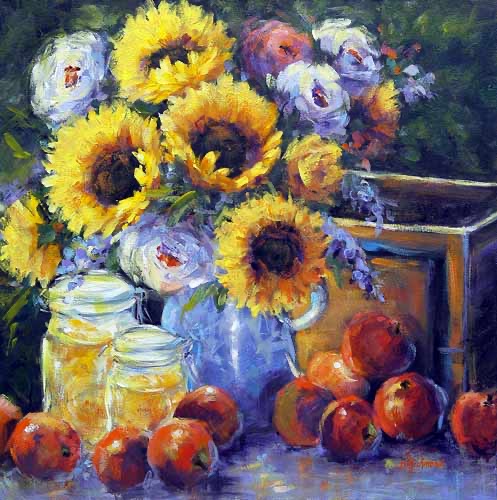 Sunflowers and Peaches